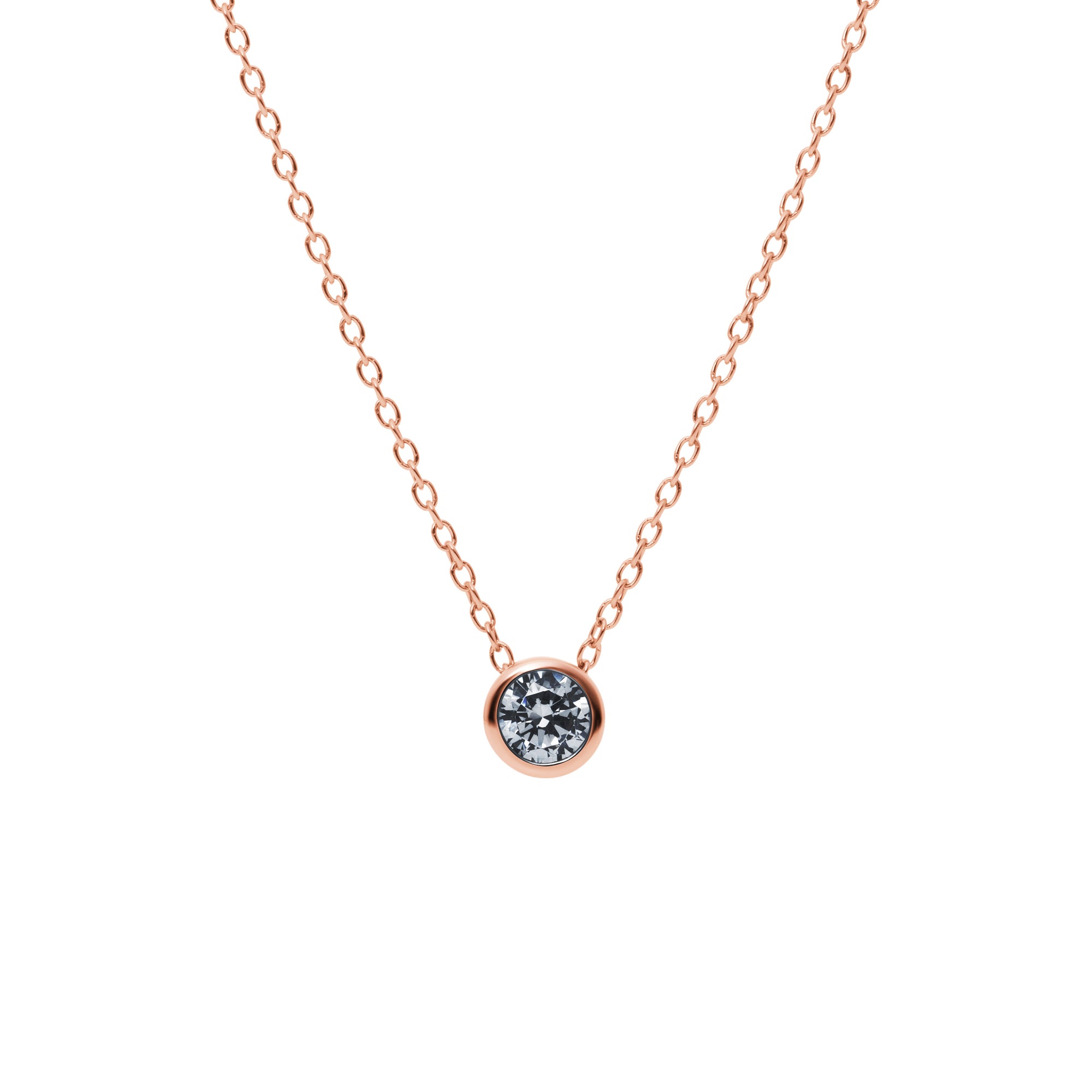 Embed Circle Necklace/EC1043｜Engagement 