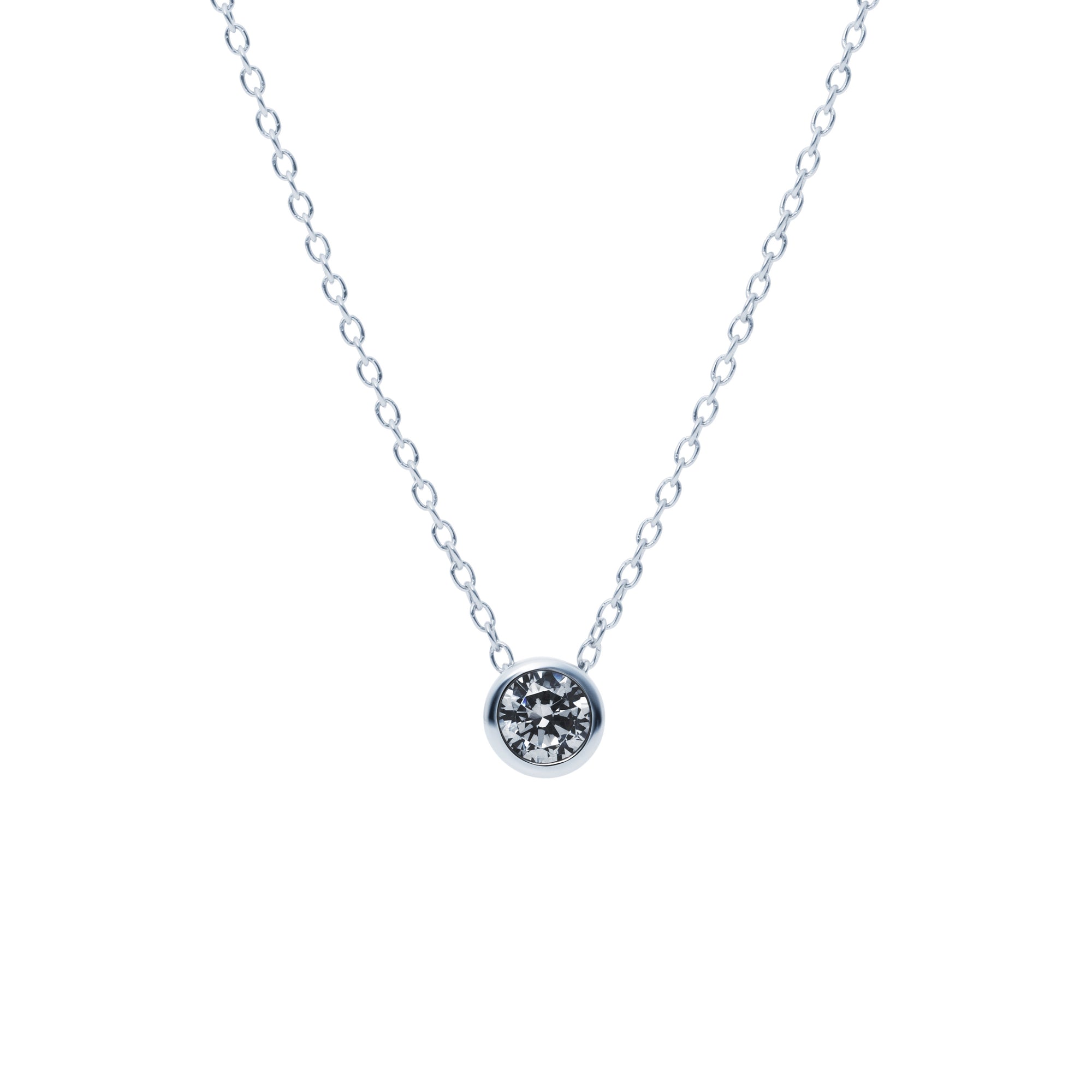 Embed Circle Necklace/EC1043｜Engagement 