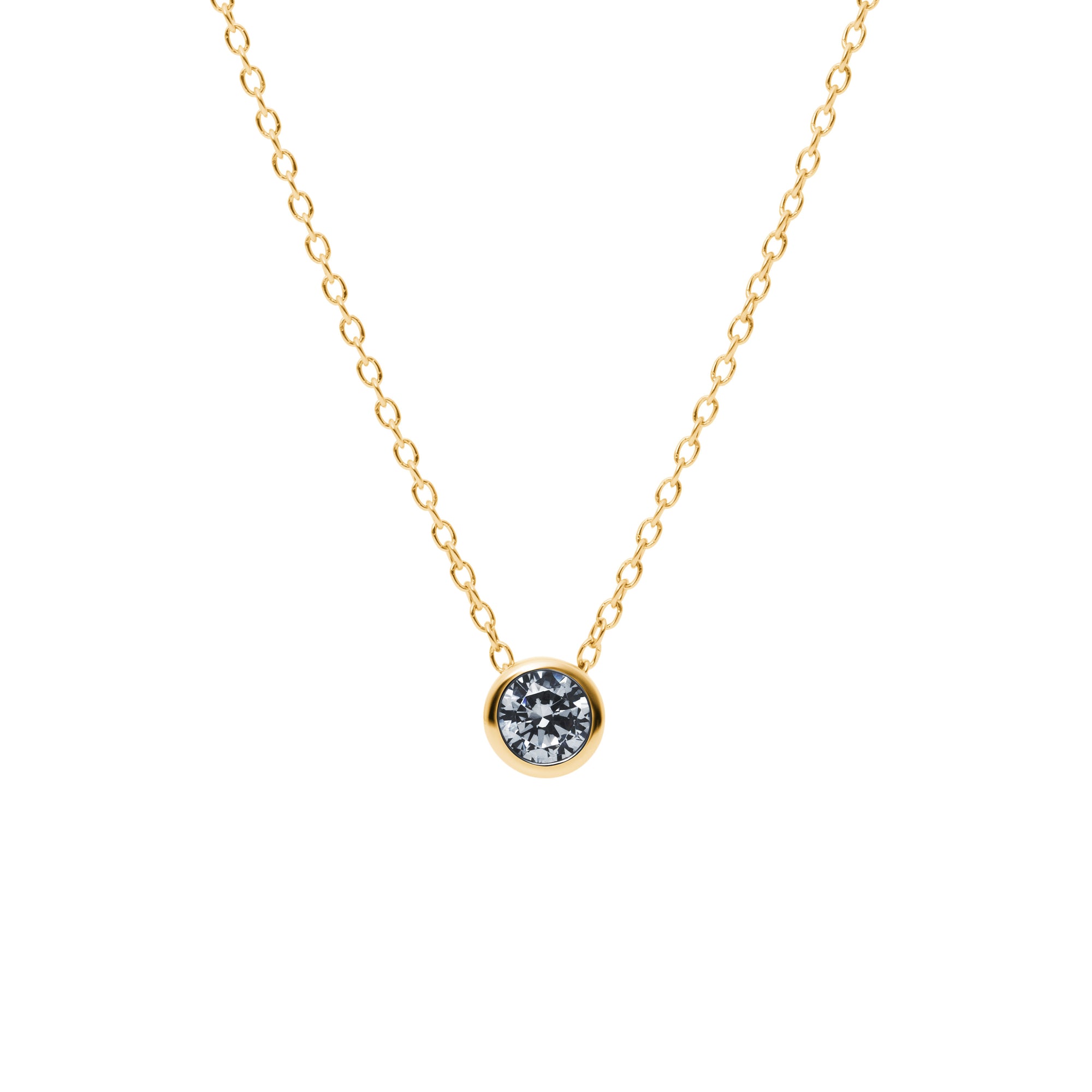 Embed Circle Necklace/EC1043｜Engagement 